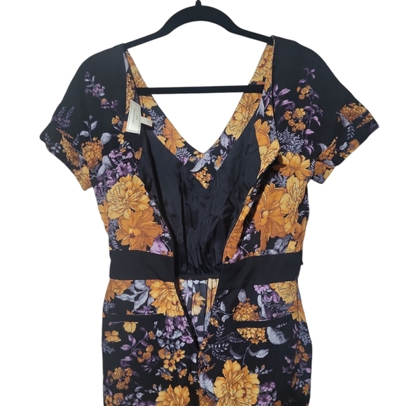 Anthropologie Silk Enbee Floral Jumpsuit Womens 0 XS Flawless - Picture 15 of 16